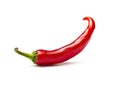 Vibrant Heat: Red Hot Chili Pepper Isolated on White Background