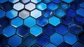 vibrant hexagonal blue