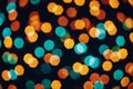 Vibrant Hexagonal Bokeh Lights Background Royalty Free Stock Photo