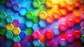 Vibrant hexagonal pattern background colorful geometric abstract design. Generative AI Royalty Free Stock Photo
