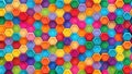Vibrant hexagonal pattern background with multicolored geometric shapes. Generative AI