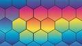 Vibrant Hexagonal Pattern With Gradient Colors and Clean Lines Royalty Free Stock Photo