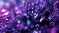 Vibrant hexagonal pattern with nodes in violet and indigo gradient abstract digital design