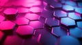 Vibrant Hexagonal Pattern Pink Purple Technology Design Concepts