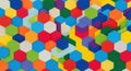 Vibrant hexagonal shapes in a colorful abstract pattern background Royalty Free Stock Photo