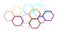 Vibrant Hexagonal Shapes Set Abstract Vector Design, Geometric Elements, vector design Generative AI Royalty Free Stock Photo