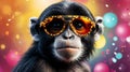 vibrant highquality image of a monkey looking diagonal ai generated Royalty Free Stock Photo
