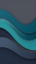 vibrant horizontal banner with a teal-blue and slate-gray backdrop featuring contemporary waves Royalty Free Stock Photo