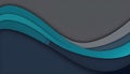 vibrant horizontal banner with a teal-blue and slate-gray backdrop featuring contemporary waves Royalty Free Stock Photo