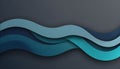 vibrant horizontal banner with a teal-blue and slate-gray backdrop featuring contemporary waves Royalty Free Stock Photo