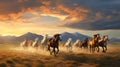 Vibrant Horse Field: A Captivating Narrative Of Movement And Elegance