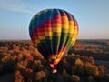 A colorful hot air balloon soaring into the sky created with Generative AI