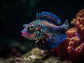 The Vibrant Hues of the Mandarin Fish in Coral Reefs