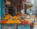 The vibrant hustle of a street market