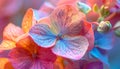 Vibrant Hydrangea Flowers in Bloom Closeup Royalty Free Stock Photo