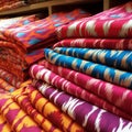 Vibrant Ikat Fabrics: A Fusion Of Mexican And American Cultures Royalty Free Stock Photo