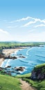 Vibrant Illustration Of Bude, Cornwall: A Beautiful View By The Sea