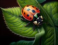 Ladybug\'s Biomechanical Dream - A Surreal Masterpiece Made with Generative AI