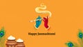 Happy Janmashtami Illustration Royalty Free Stock Photo