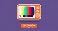 Retro Television Day Illustration Royalty Free Stock Photo