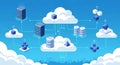 Cloud Computing Network Infrastructure and Data Storage Royalty Free Stock Photo