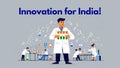Innovation for India: Scientists in a Modern Laboratory Royalty Free Stock Photo