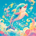 Delightful Dolphin Surfing: A Whimsical Adventure