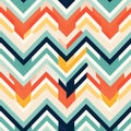 Abstract Chevron Pattern With Orange And Red Stripes Royalty Free Stock Photo