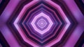 Vibrant illustration of neon purple toned kaleidoscope background