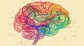 A vibrant illustration of neurography, symbolizing the intricate workings of the mind in an array of intertwining colors