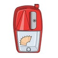 Red Pencil Sharpener Illustration Royalty Free Stock Photo