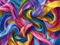 Swirling Colorful Ribbons Abstract Background Illustration Art Design Royalty Free Stock Photo