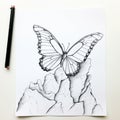 Vibrant Illustrations Of Butterfly In Forced Perspective Drawings