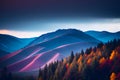 Bright gradient color landscape generated by ai