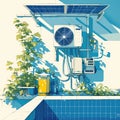 Bright Solar Future: A Sustainable Home Environment Royalty Free Stock Photo