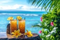 Polynesian Tiki Bar with Exotic Mai-Tai Cocktails