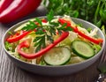 Freshness in Every Bite: Crisp Vegetable Salad Royalty Free Stock Photo
