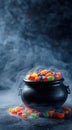 Colorful Candy Filled Cauldron Royalty Free Stock Photo
