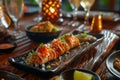 traditional mexican cuisine spread on restaurant table