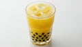 Refreshing Mango Boba Tea Royalty Free Stock Photo