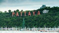 Vibrant image of the Pattaya big letters from Thailand