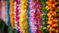 Hawaiian Lei Day: Traditional Flower Garlands Symbolizing Culture and Tradition in Close-up