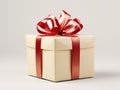 Unveiling Magic: Stunning Gift Box with Lustrous Red Bow