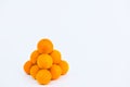 A vibrant image showcasing mandarins on a white background