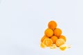 A vibrant image showcasing mandarins on a white background
