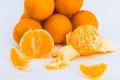 A vibrant image showcasing mandarins on a white background