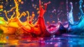 Vibrant image showing a colorful array of paint streaks