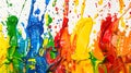 Vibrant image showing a colorful array of paint streaks
