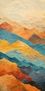 Vibrant Impasto Karst Painting With Textured Detail And Warm Color Palettes