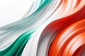 Twisted Waves of India\'s Flag in Modern Minimalist Design: A 3D Render with Unreal Engine 5